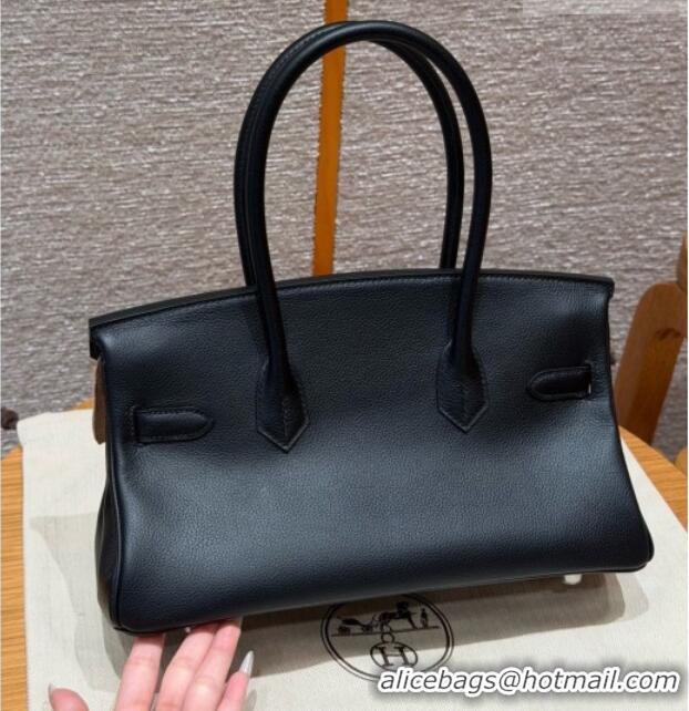 Best Price Hermes Shoulder Birkin Bag in Evercolor Leather 2529 Black/Silver 2026 (Half-Handmade)