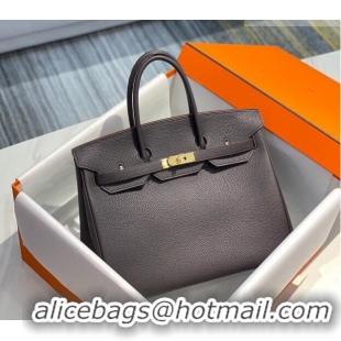 Top Design Hermes Birkin Bag 35cm In Togo Grained Leather H35 Ebony Brown