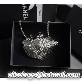 Original Cheap Chanel Oyster Minaudiere AS6437 Silver 2026
