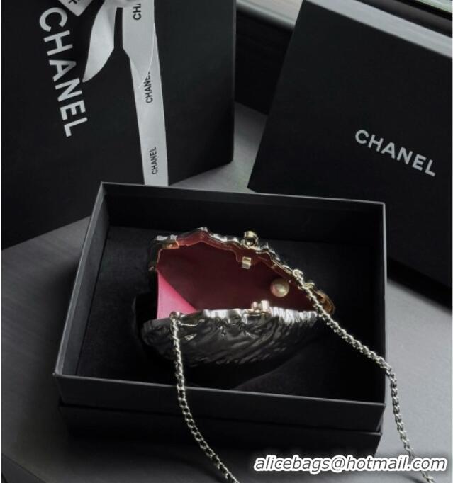 Original Cheap Chanel Oyster Minaudiere AS6437 Silver 2026