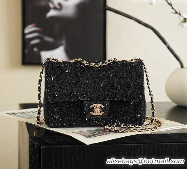 Discount Chanel Evening Bag in Black Strass & Gold-Tone AS4297 2026