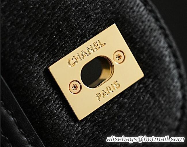 Spot Bulk Chanel Small Flap Bag in Mesh/Strass & Gold-Tone Metal AS6353 Black 2026
