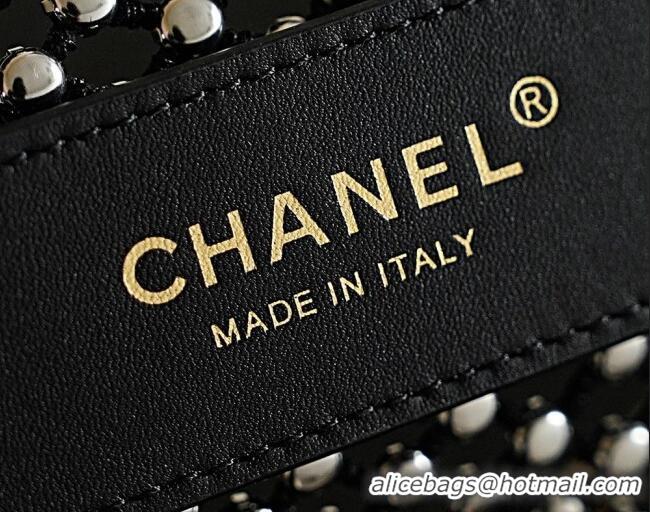 Spot Bulk Chanel Small Flap Bag in Mesh/Strass & Gold-Tone Metal AS6353 Black 2026