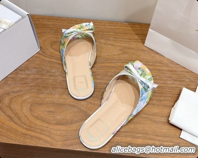 Low Price Dior Dioriviera Bow Slide Sandal D091040 White 2026