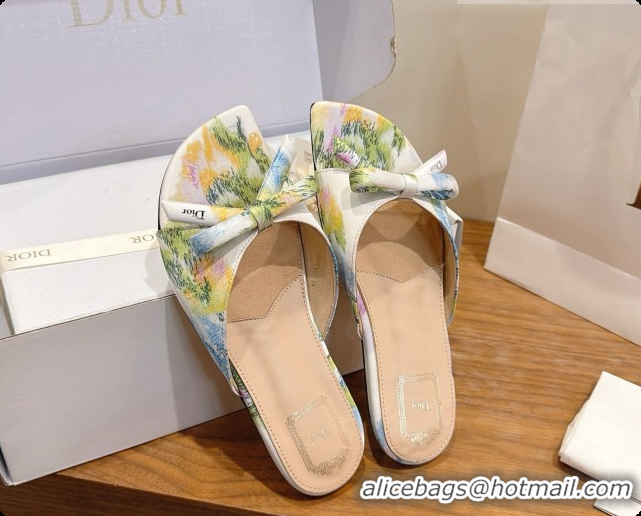 Low Price Dior Dioriviera Bow Slide Sandal D091040 White 2026