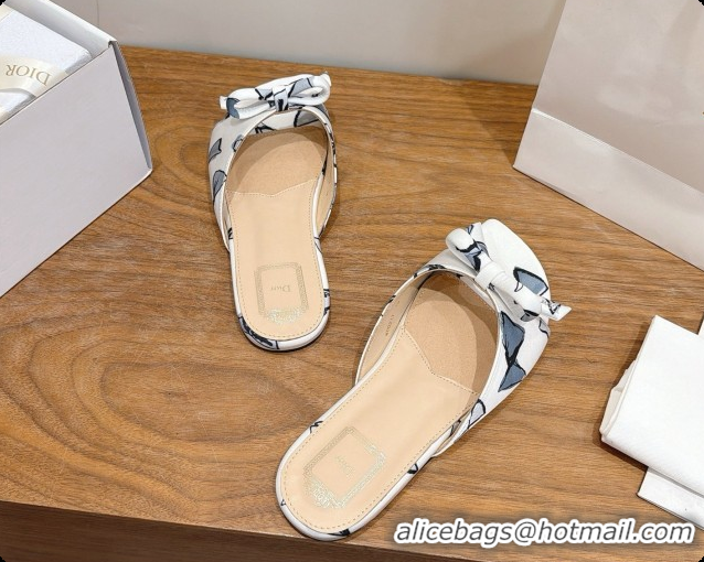 Super Quality Dior Dioriviera Bow Slide Sandal D091041 White 2026