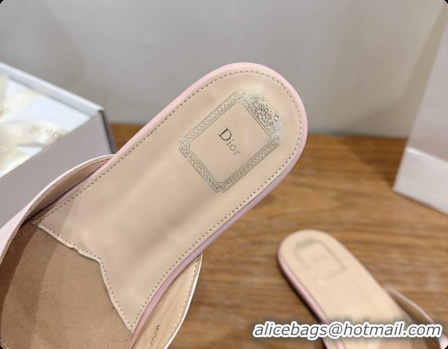 Lowest Cost Dior Lambskin Bow Slide Sandal D091048 Pink 2026