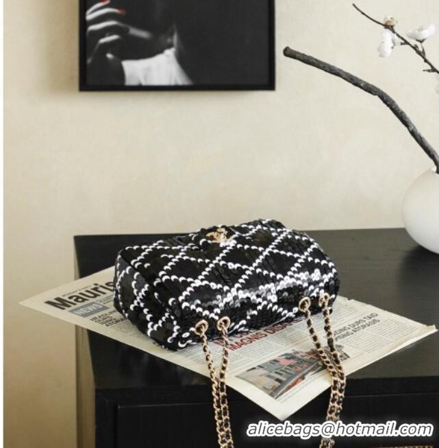 Market Sells Chanel Mini Sequins Flap Bag CH091406 Black 2026