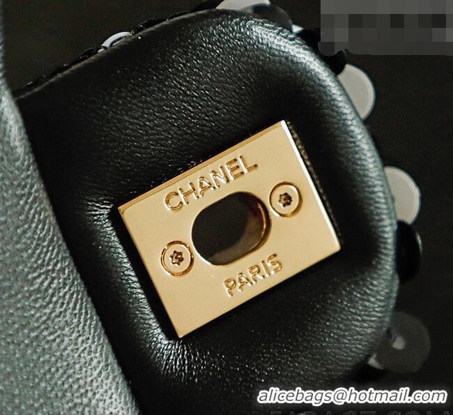 Market Sells Chanel Mini Sequins Flap Bag CH091406 Black 2026