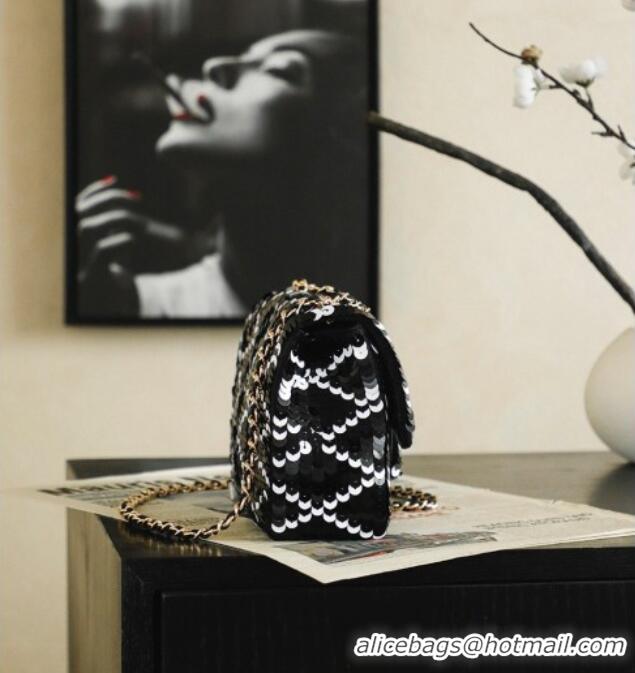 Market Sells Chanel Mini Sequins Flap Bag CH091406 Black 2026