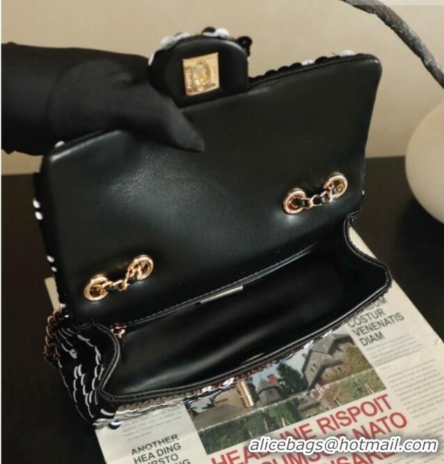 Market Sells Chanel Mini Sequins Flap Bag CH091406 Black 2026