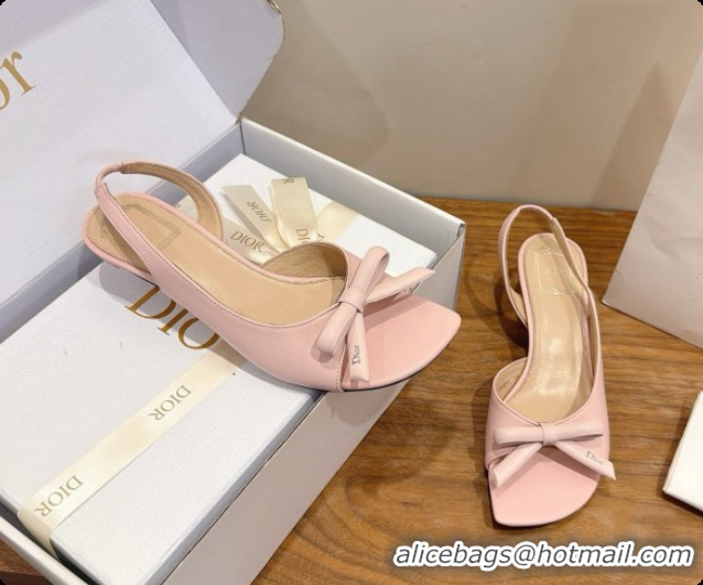 Super Quality Dior Heeled Slingback Sandal in Lambskin 3.5cm Heel D091062 Pink 2026