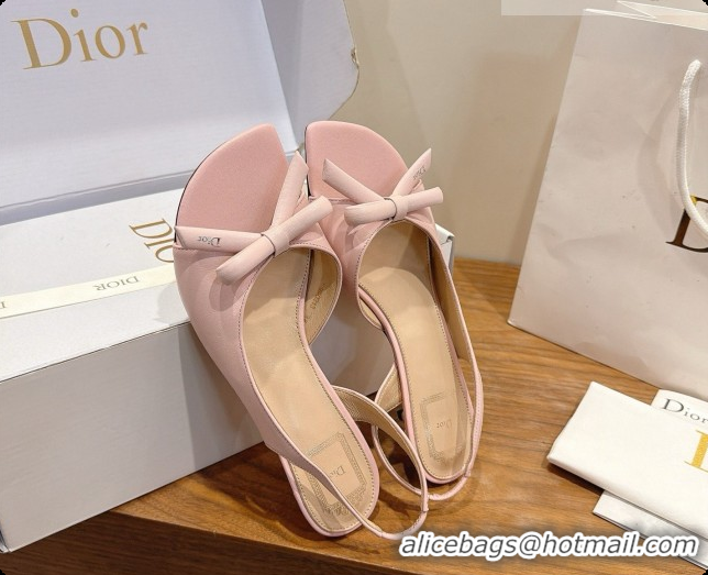 Super Quality Dior Heeled Slingback Sandal in Lambskin 3.5cm Heel D091062 Pink 2026