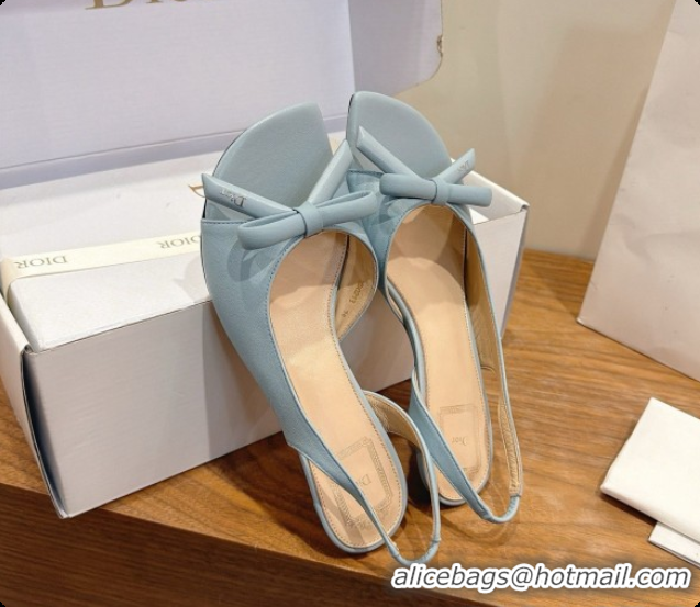 Purchase Dior Heeled Slingback Sandal in Lambskin 3.5cm Heel D091063 Light Blue 2026
