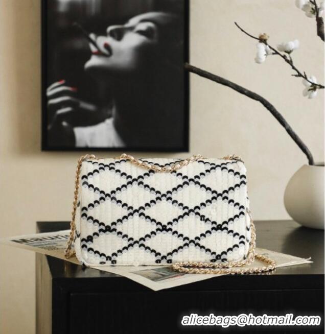 Promotional Chanel Mini Sequins Flap Bag CH091407 White 2026