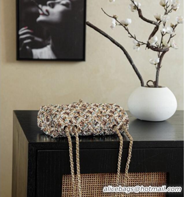 Good Quality Chanel Mini Sequins Flap Bag CH091409 Beige 2026