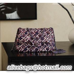 Luxury Cheap Chanel Mini Sequins Flap Bag CH091410 Purple 2026
