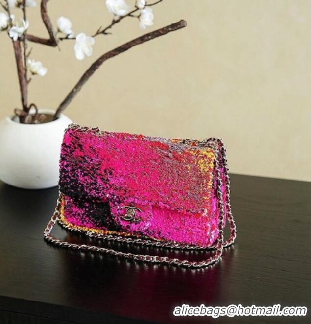 Buy Discount Chanel Mini Sequins Flap Bag CH091412 Rosy 2026