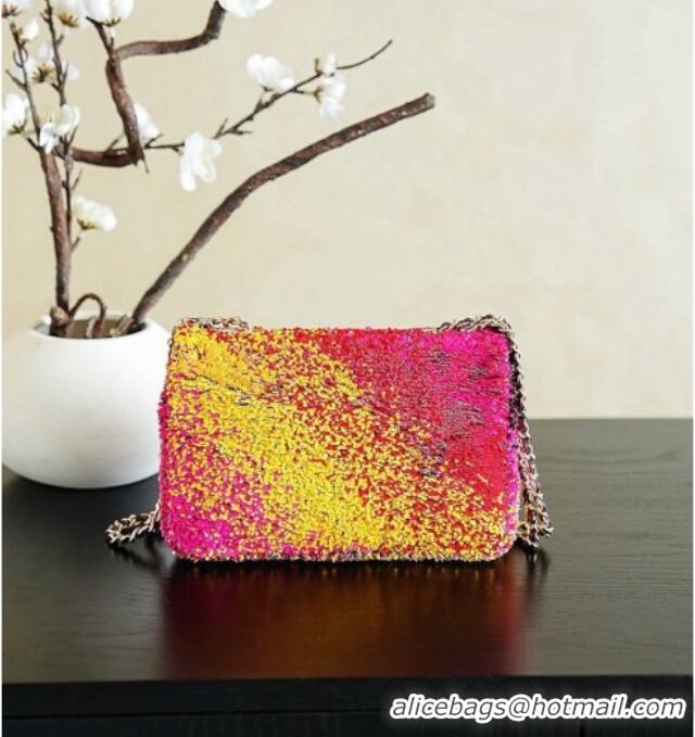 Buy Discount Chanel Mini Sequins Flap Bag CH091412 Rosy 2026