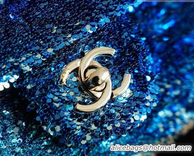 Best Price Chanel Mini Sequins Flap Bag CH091413 Blue 2026