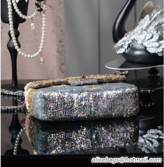 Best Price Chanel Mini Sequins Flap Bag CH091414 Pink/Gold/Silver 2026