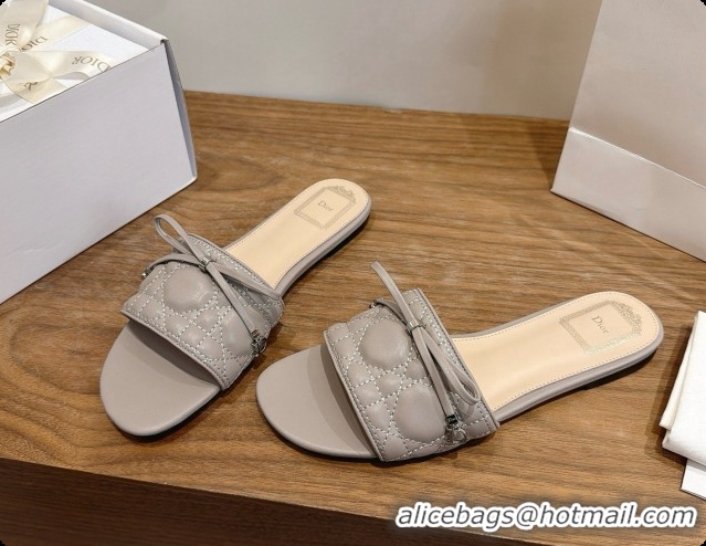Sumptuous Dior Cannage Slide in Black Quilted Cannage Lambskin Grey 6091072 2026