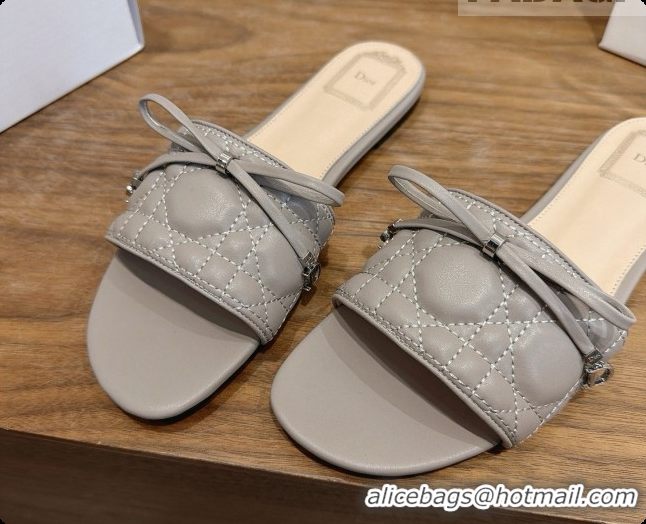 Sumptuous Dior Cannage Slide in Black Quilted Cannage Lambskin Grey 6091072 2026