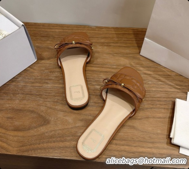 Best Price Dior Cannage Slide in Black Quilted Cannage Lambskin Brown 6091101 2026