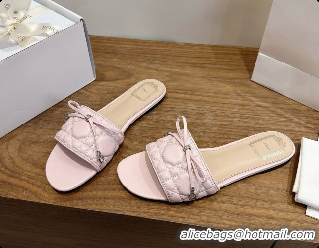 Good Quality Dior Cannage Slide in Black Quilted Cannage Lambskin Light Pink 6091102 2026