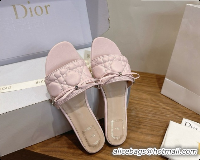Good Quality Dior Cannage Slide in Black Quilted Cannage Lambskin Light Pink 6091102 2026