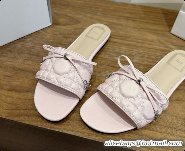 Good Quality Dior Cannage Slide in Black Quilted Cannage Lambskin Light Pink 6091102 2026