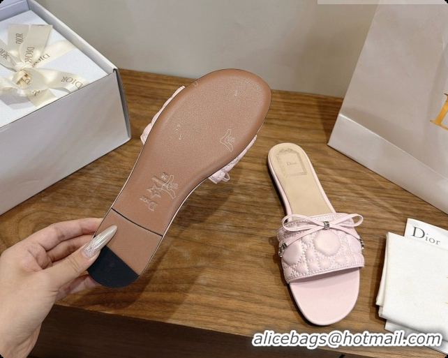 Good Quality Dior Cannage Slide in Black Quilted Cannage Lambskin Light Pink 6091102 2026