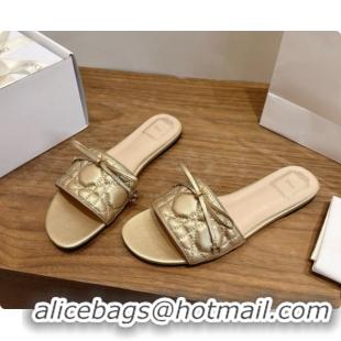 Big Discount Dior Cannage Slide in Black Quilted Cannage Lambskin 6091107 Gold 2026