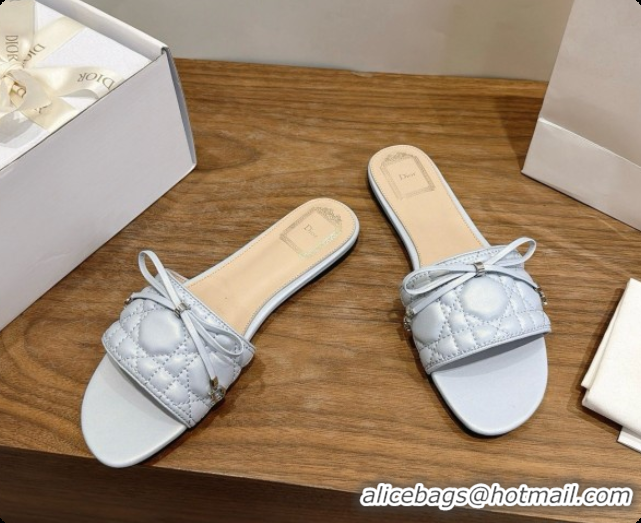Grade Dior Cannage Slide in Black Quilted Cannage Lambskin Blue Grey 6091108 2026