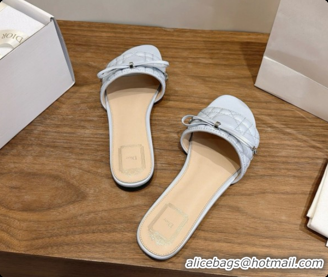 Grade Dior Cannage Slide in Black Quilted Cannage Lambskin Blue Grey 6091108 2026