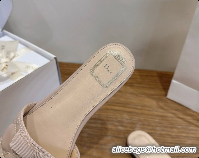 Buy New Cheap Dior Quilted Cannage Lambskin Slide with Pearl D091117 Beige 2026 