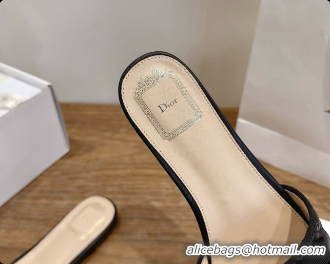 Top Grade Dior Quilted Cannage Lambskin Slide with Pearl D091118 Black 2026