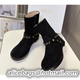 Super Quality Dior Bolt Ankle Boot in Suede Calfskin D091133 Black 2026