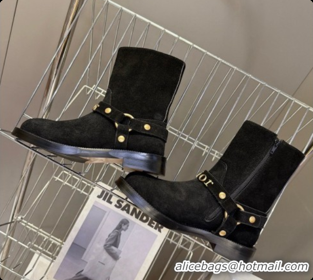 Super Quality Dior Bolt Ankle Boot in Suede Calfskin D091133 Black 2026