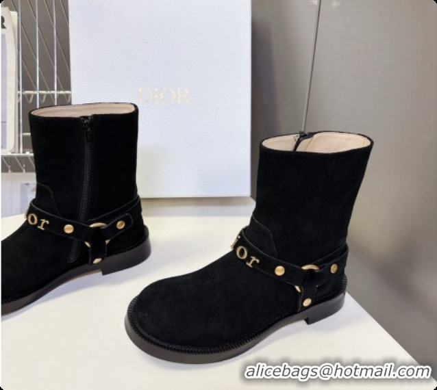 Super Quality Dior Bolt Ankle Boot in Suede Calfskin D091133 Black 2026