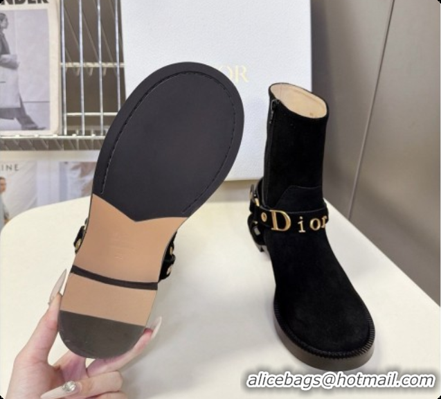 Super Quality Dior Bolt Ankle Boot in Suede Calfskin D091133 Black 2026
