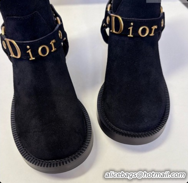 Super Quality Dior Bolt Ankle Boot in Suede Calfskin D091133 Black 2026