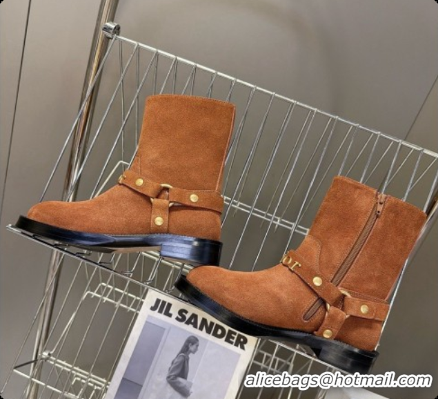 Perfect Dior Bolt Ankle Boot in Cognac Brown Suede Calfskin D091134 2026