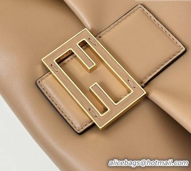 Best Discount Fendi Mamma Baguette Large Bag in Nappa Leather 8677L Pale Brown 2026