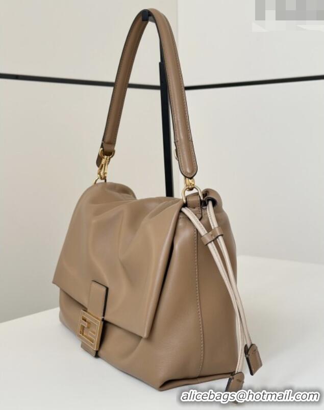 Best Discount Fendi Mamma Baguette Large Bag in Nappa Leather 8677L Pale Brown 2026