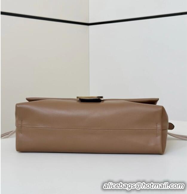 Best Discount Fendi Mamma Baguette Large Bag in Nappa Leather 8677L Pale Brown 2026