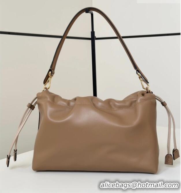 Best Discount Fendi Mamma Baguette Large Bag in Nappa Leather 8677L Pale Brown 2026