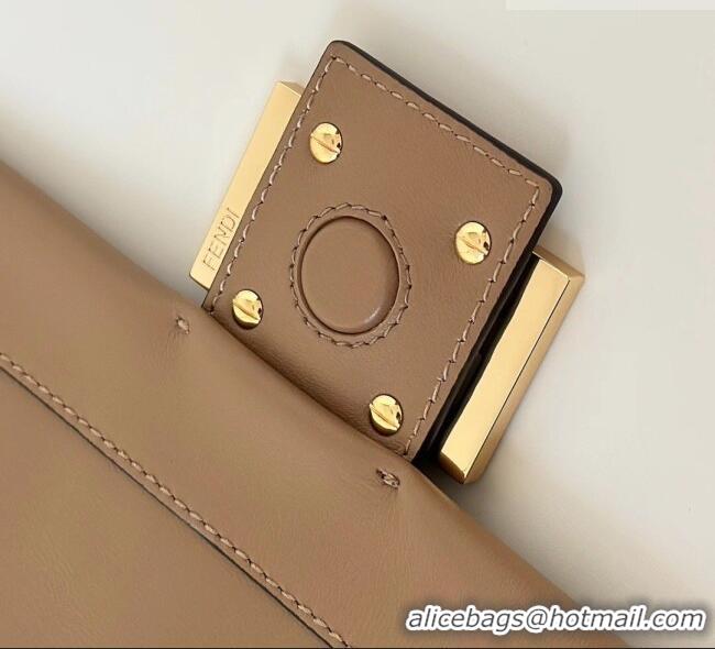Best Discount Fendi Mamma Baguette Large Bag in Nappa Leather 8677L Pale Brown 2026
