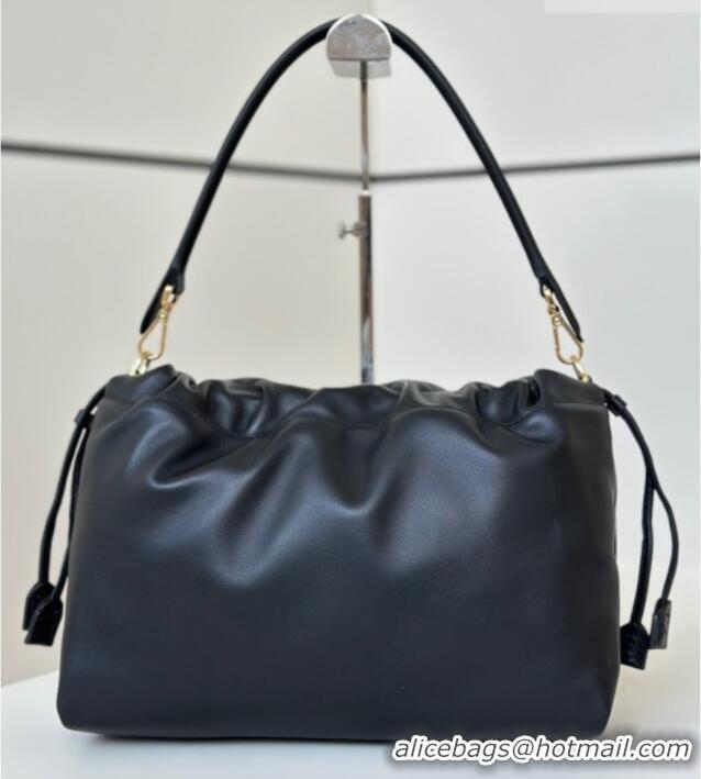 Grade Design Fendi Mamma Baguette Large Bag in Nappa Leather 8677L Black 2026