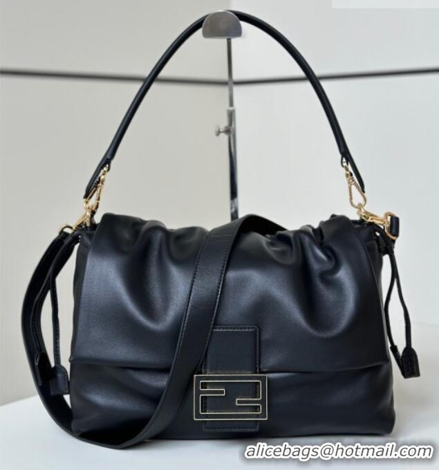 Grade Design Fendi Mamma Baguette Large Bag in Nappa Leather 8677L Black 2026